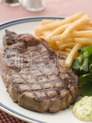 Steak Frite with Watercress and Barnaise Sauce