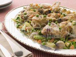 Fricassee of Chicken with Spring Vegetables