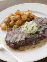 Entrecote de Beouf' with Roquefort Butter and Parmentier Potatoe