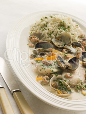 Dover Sole 'Normande' with Herb Rice