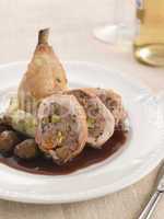 Ballontine of Chicken Chestnuts and Wild Mushrooms