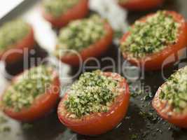 Oven Roasted Tomatoes with a Provencale Crust