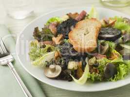 Salad Maison - Boudin Noir Bacon and Mushrooms