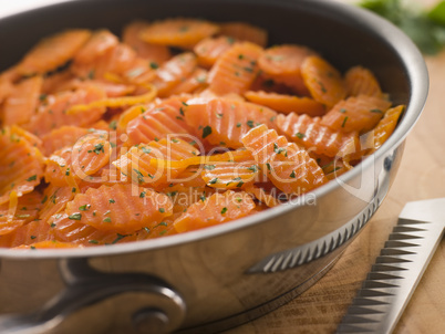 Vichy Carrots in a Saute Pan