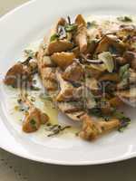 Wild Mushrooms Sauteed in Garlic Butter with Char grilled Baguet