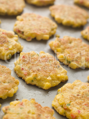 Tray of Sweet corn Fritters