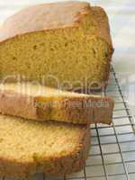 Loaf of Corn Bread on a Cooling rack