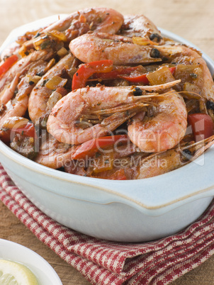 Dish of Cajun Shrimp