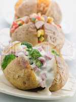 Baked Potatoes with a Selection of Toppings