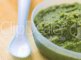Broccoli and Spinach Baby Food Puree