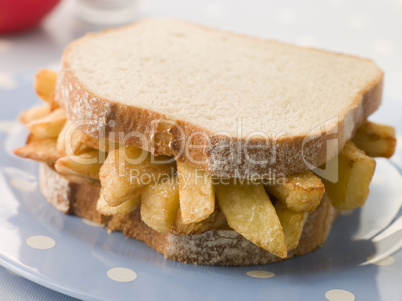 Chip Sandwich on White Bread