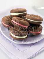 Chocolate Kiss Biscuits filled with Peppermint Cream