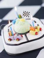 Racing Car Birthday Cake