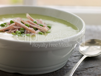 Bowl of Pea and Ham Soup