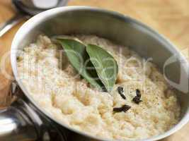 Bread sauce in a Pan