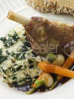 Slow Roasted Spring Lamb Shank with Colcannon and Soda Bread