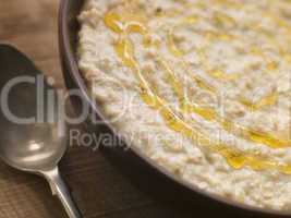 Bowl of Porridge with Golden Syrup