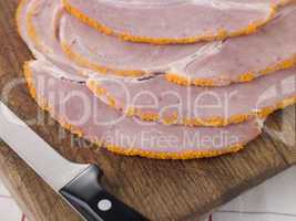 Slices of Boiled Breadcrumbed Ham