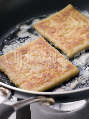 Potato Farls Frying in Butter