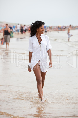 Walking on the beach