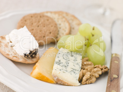 Plate of Cheese and Biscuits