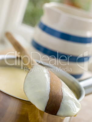 Making Fresh English Vanilla Custard