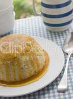 Steamed Syrup Sponge with a jug of Custard