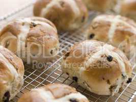 Hot Cross Buns on a cooling rack