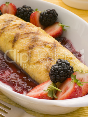 Jam Omelette with Berries