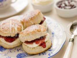 Scones Tea Clotted Cream and Jam