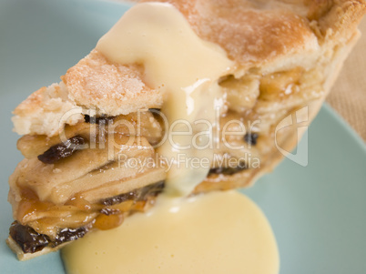 Slice of Apple Pie and Custard