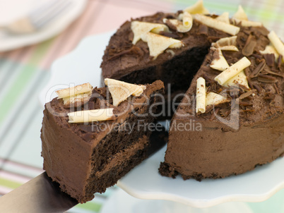 Slice of Chocolate Victoria Sponge