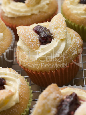Butterfly Cup Cakes with Strawberry Jam