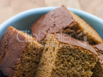 Pieces of Parkin in a bowl