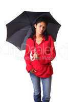 Beautiful woman with umbrella