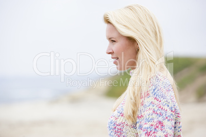 Woman standing at beach