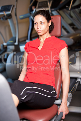 Beautiful girl in the gym