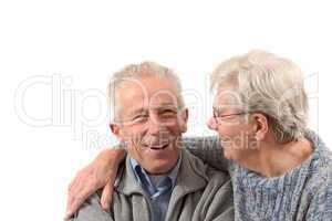 Older couple having a laugh