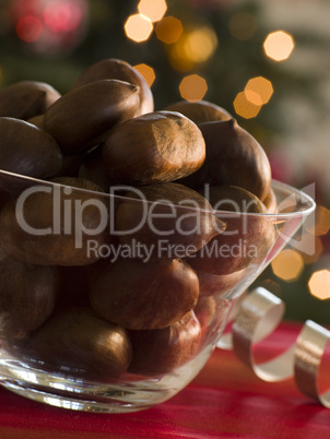 Bowl of Chestnuts in their Shells