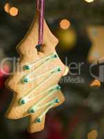 Hanging Christmas Tree Biscuit