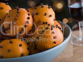 Bowl of Clove Studded Satsumas