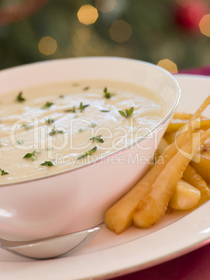Roasted Parsnip and Thyme Soup