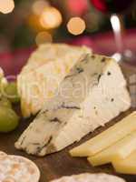 Cheese Board Crackers and Grapes