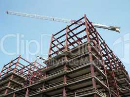 house develop with crane