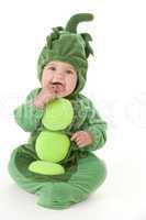 Baby in peas in pod costume