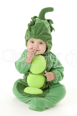 Baby in peas in pod costume