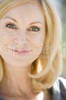 Head shot of woman smiling