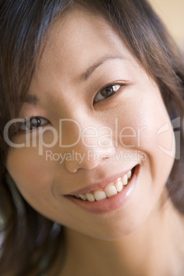 Head shot of woman smiling