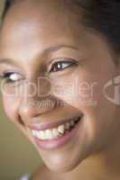 Head shot of woman smiling