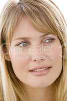 Head shot of woman smiling